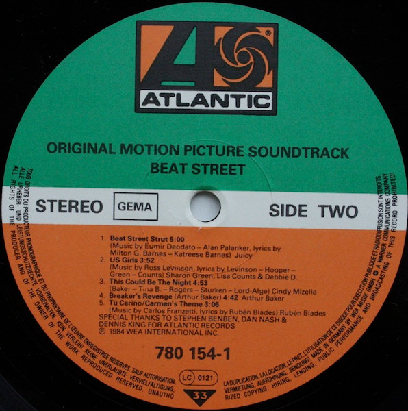 Various - Beat Street (Original Motion Picture Soundtrack Volume 1) | Atlantic (780 154-1) - 4
