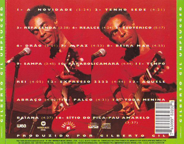 Gilberto Gil - Unplugged | WEA (M995323-2) - main