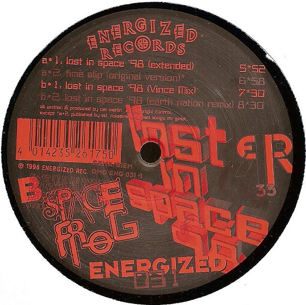 Space Frog - Lost In Space '98 | Energized Records (DMD ENG 031-1, ENERGIZED 031) - main