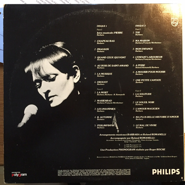 Barbara - Enregistrement Public A L'Olympia (2LP) [Vinyl] | Philips (6641 837) - 3