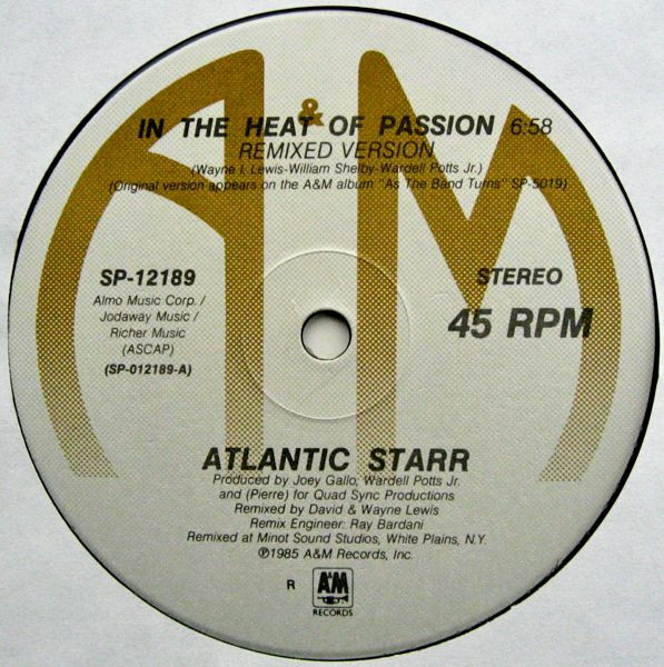 Atlantic Starr - In The Heat Of Passion / Silver Shadow | A&M Records (SP-12189) - 2 Atlantic Starr - In The Heat Of Passion / Silver Shadow | A&M Records (SP-12189) - 2