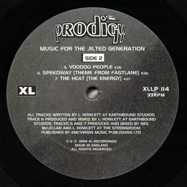 The Prodigy - Music For The Jilted Generation | XL Recordings (XLLP 114) - 2