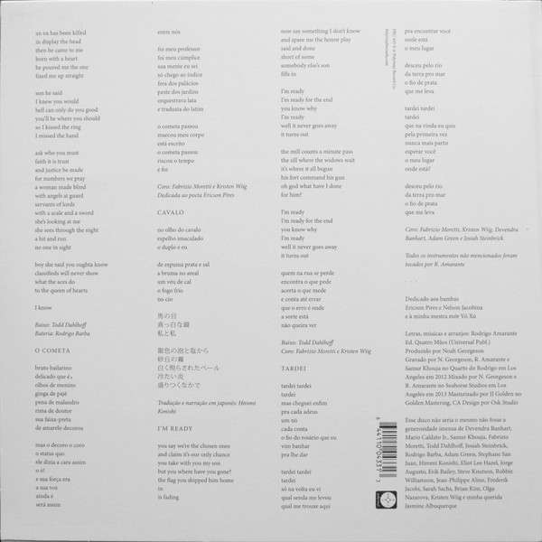 Rodrigo Amarante - Cavalo | Polyvinyl Record Company (PRC-433) - 2 Rodrigo Amarante - Cavalo | Polyvinyl Record Company (PRC-433) - 2