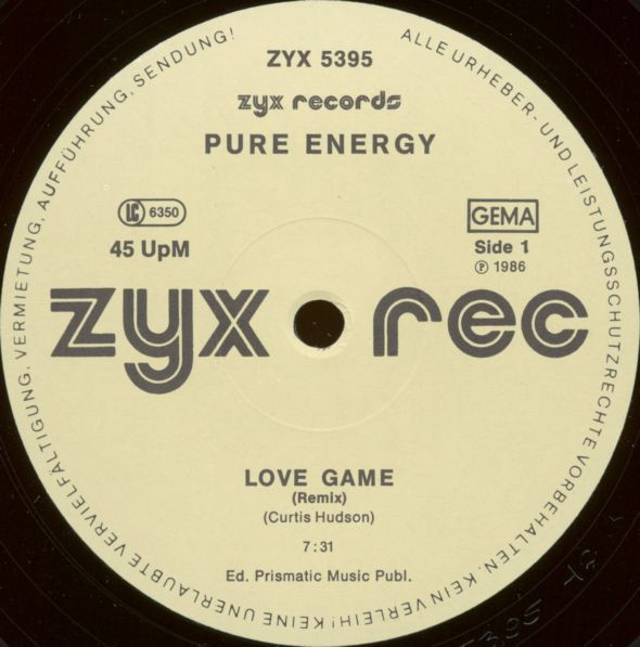 Pure Energy Featuring Lisa Stevens - Love Game (Remix) | ZYX Records (ZYX 5395) - 3