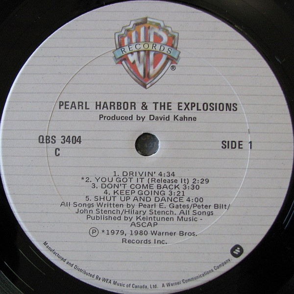 Pearl Harbor And The Explosions - Pearl Harbor And The Explosions | Warner Bros. Records (QBS 3404) - 3 Pearl Harbor And The Explosions - Pearl Harbor And The Explosions | Warner Bros. Records (QBS 3404) - 3