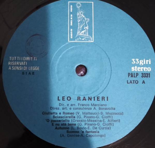 Leo Ranieri - Leo Ranieri | Nuova New York Record (PALP 3331) - 3 Leo Ranieri - Leo Ranieri | Nuova New York Record (PALP 3331) - 3