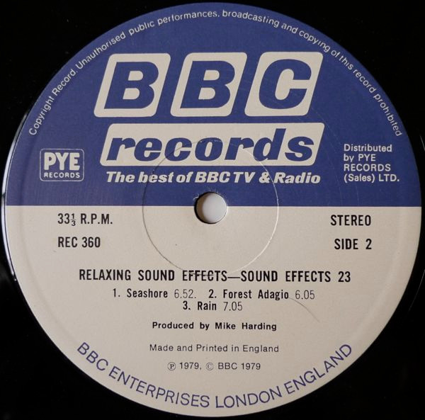 Various - Relaxing Sounds (Sound Effects Vol. 23) | BBC Records And Tapes (REC 360) - 2 Various - Relaxing Sounds (Sound Effects Vol. 23) | BBC Records And Tapes (REC 360) - 2