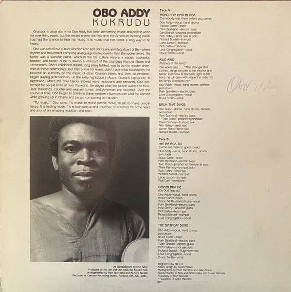 Obo Addy - Kukrudu | Cascade Record Label (5540) - 2 Obo Addy - Kukrudu | Cascade Record Label (5540) - 2