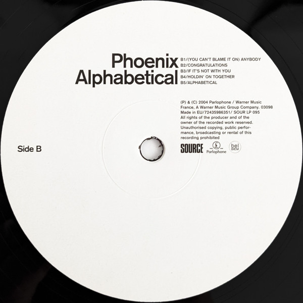 Phoenix - Alphabetical | Source (SOUR LP 095) - 4