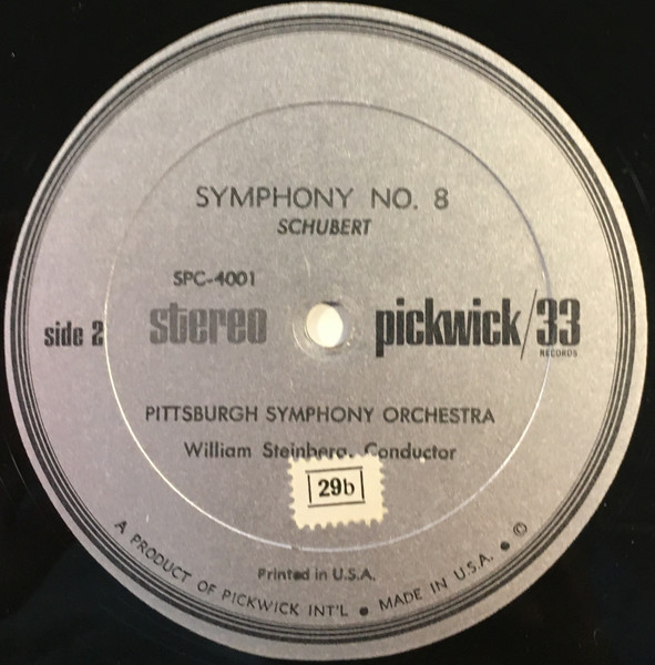 Wolfgang Amadeus Mozart / Franz Schubert - William Steinberg , Pittsburgh Symphony Orchestra - Symphony No. 40 In G Minor / Symphony No. 8 | Pickwick/33 Records (SPC-4001) - 4