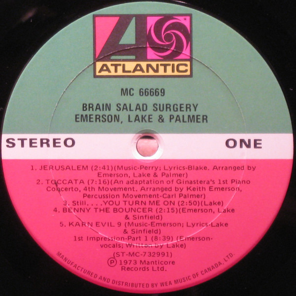 Emerson, Lake & Palmer - Brain Salad Surgery | Atlantic (MC 66669) - 4