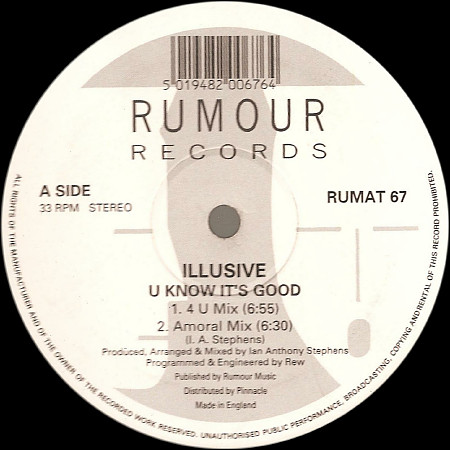 Illusive - U Know It's Good | Rumour Records (RUMAT 67)