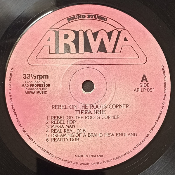 Tippa Irie - Rebel On The Roots Corner | Ariwa (ARILP091) - 3 Tippa Irie - Rebel On The Roots Corner | Ariwa (ARILP091) - 3