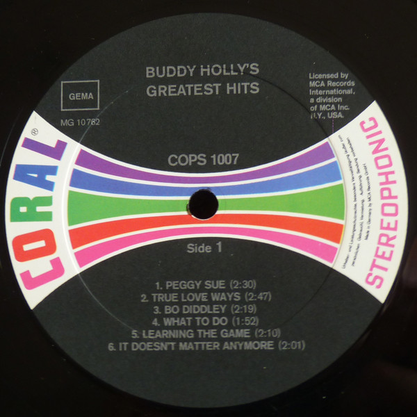 Buddy Holly - Buddy Holly's Greatest Hits | Coral (COPS 1007) - 3