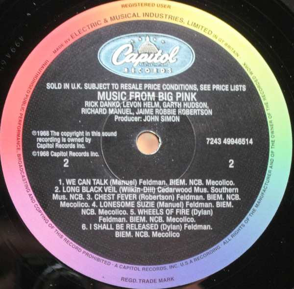 The Band - Music From Big Pink | Capitol Records (7243 4 99465 1 4) - 4 The Band - Music From Big Pink | Capitol Records (7243 4 99465 1 4) - 4