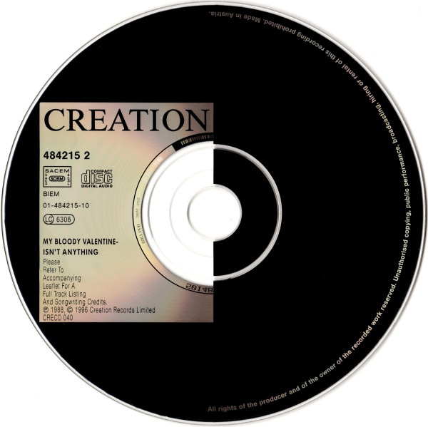 My Bloody Valentine - Isn't Anything | Creation Records (484215 2) - 3