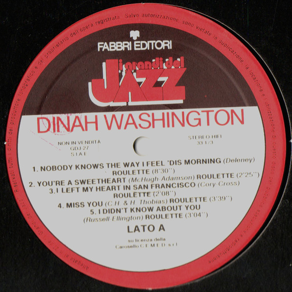 Dinah Washington - Dinah Washington | Fabbri Editori (GdJ 27) - 3 Dinah Washington - Dinah Washington | Fabbri Editori (GdJ 27) - 3
