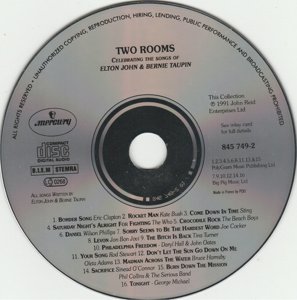 Various - Two Rooms - Celebrating The Songs Of Elton John & Bernie Taupin | Mercury (845 749-2) - 3
