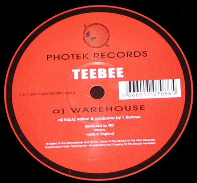Teebee - Warehouse / Bounce | Photek Productions (PPRO9VS) - 2