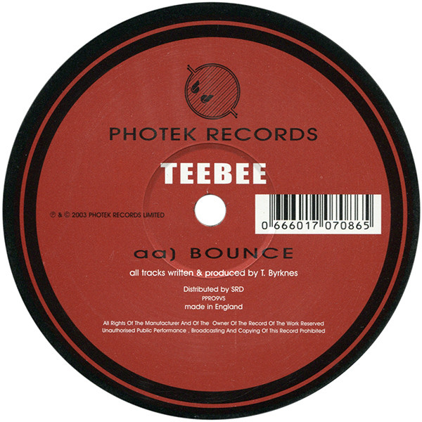 Teebee - Warehouse / Bounce | Photek Productions (PPRO9VS)