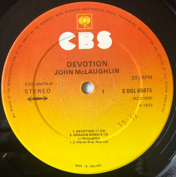John McLaughlin - Devotion | Douglas (DGL 65075) - 4 John McLaughlin - Devotion | Douglas (DGL 65075) - 4