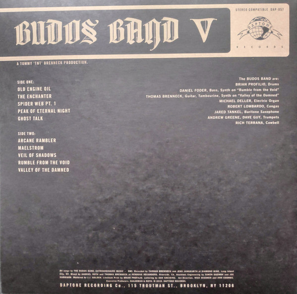The Budos Band - V | Daptone Records (DAP-057) - 2 The Budos Band - V | Daptone Records (DAP-057) - 2