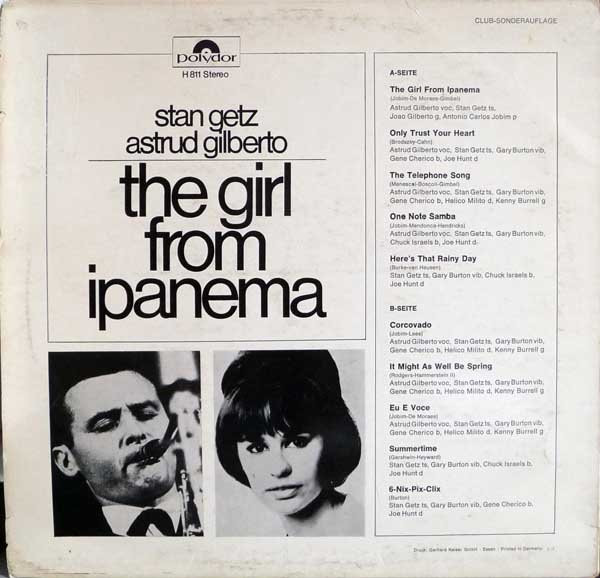 Stan Getz & Astrud Gilberto - The Girl From Ipanema | Polydor (H 811) - 2 Stan Getz & Astrud Gilberto - The Girl From Ipanema | Polydor (H 811) - 2