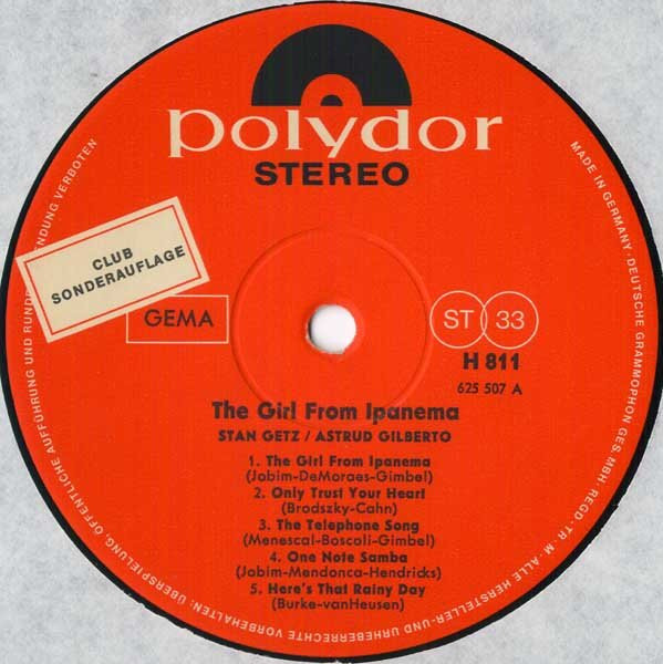 Stan Getz & Astrud Gilberto - The Girl From Ipanema | Polydor (H 811) - 3 Stan Getz & Astrud Gilberto - The Girl From Ipanema | Polydor (H 811) - 3
