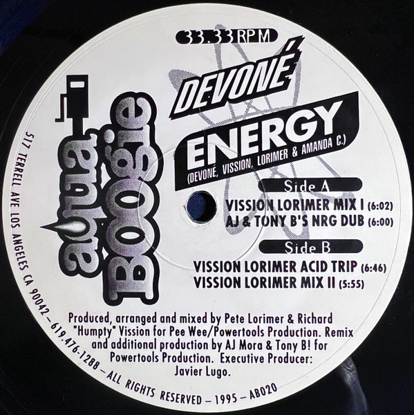 Devoné - Energy | Aqua Boogie Records (AB020)