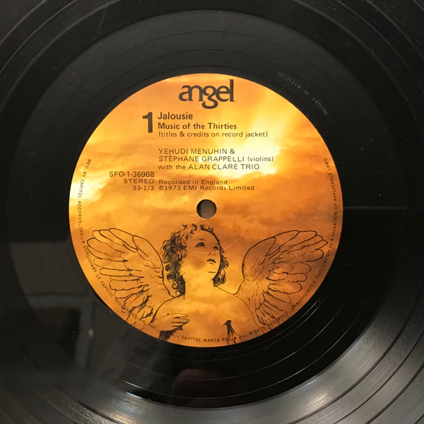 Yehudi Menuhin , Stéphane Grappelli & Alan Clare Trio - Jalousie | Angel Records (SFO-36968) - 3 Yehudi Menuhin , Stéphane Grappelli & Alan Clare Trio - Jalousie | Angel Records (SFO-36968) - 3