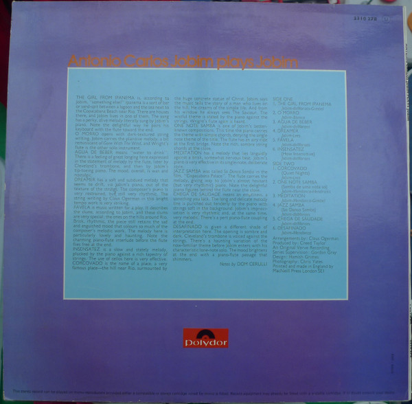 Antonio Carlos Jobim - Antonio Carlos Jobim Plays Jobim | Polydor (2310 278) - 2 Antonio Carlos Jobim - Antonio Carlos Jobim Plays Jobim | Polydor (2310 278) - 2
