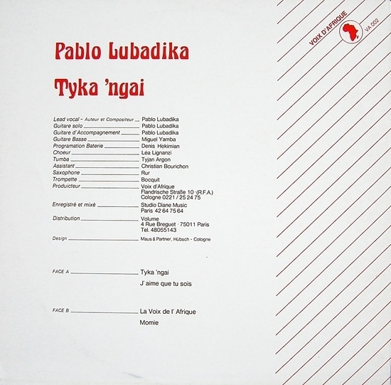 Pablo Lubadika Porthos - Tyka 'Ngai | Voix D'Afrique (VA 002) - 2