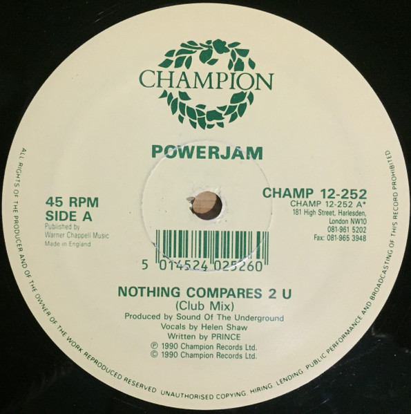 Powerjam - Nothing Compares 2 U | Champion (CHAMP 12-252) - 2