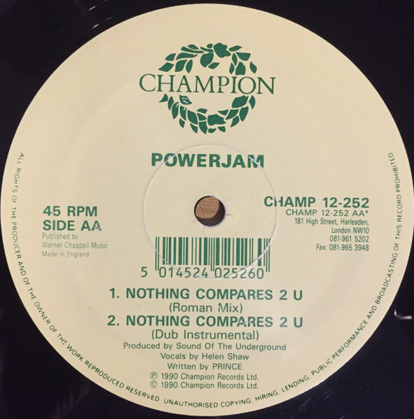 Powerjam - Nothing Compares 2 U | Champion (CHAMP 12-252) - 3