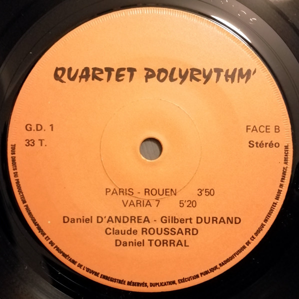 Quartet Polyrythm' - Quartet Polyrythm' | Not On Label (G.D. 1) - 2