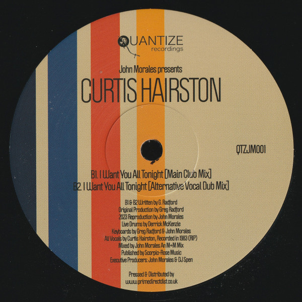 John Morales Presents Curtis Hairston - I Want Your Lovin' / I Want You All Tonight | Quantize Recordings (QTZJM001) - 4 John Morales Presents Curtis Hairston - I Want Your Lovin' / I Want You All Tonight | Quantize Recordings (QTZJM001) - 4