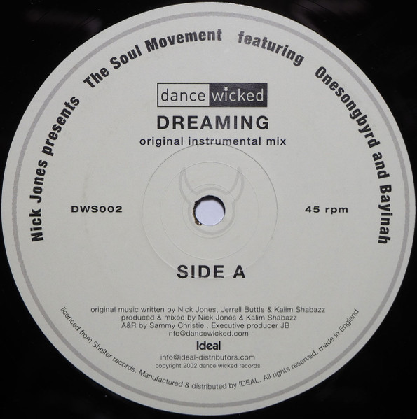 Soul Movement / Big Moses - Dreaming / Believe In Me | Dance Wicked (DWS001) - 3