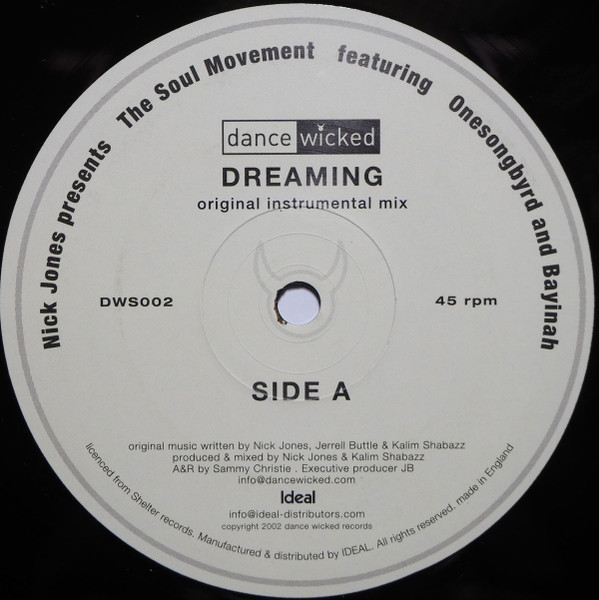 Soul Movement / Big Moses - Dreaming / Believe In Me | Dance Wicked (DWS001) - 4