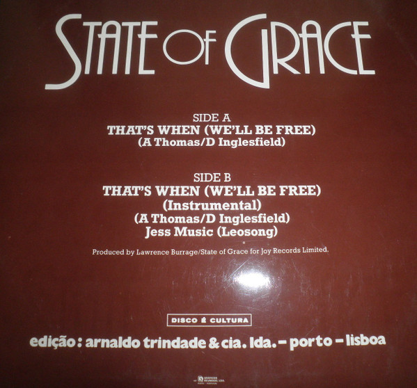 State Of Grace - That's When (We'll Be Free) | PRT (PRSSAT 252) - 2
