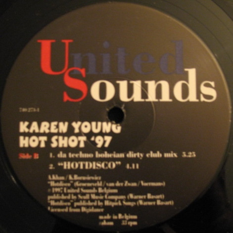 Karen Young - Hot Shot '97 | United Sounds Belgium (740 273-1) - 3