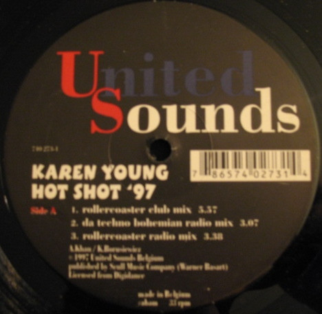 Karen Young - Hot Shot '97 | United Sounds Belgium (740 273-1) - 2
