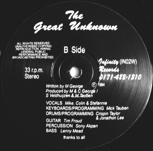 The Great Unknown - Information | Infinity Records (IN02W) - 3