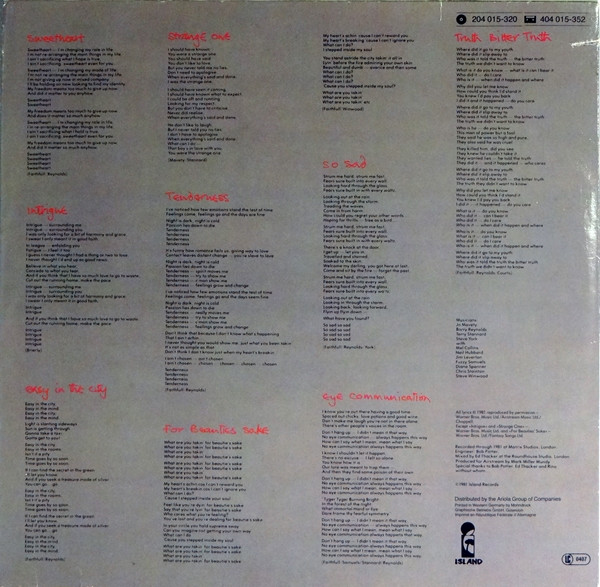 Marianne Faithfull - Dangerous Acquaintances | Island Records (204 015)