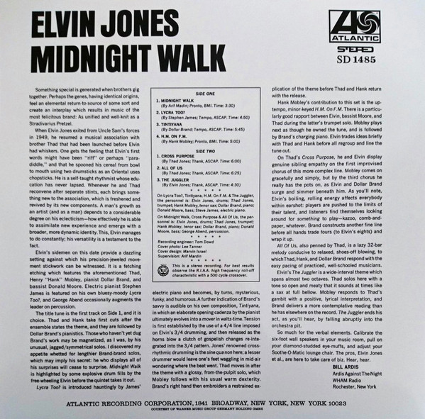 Elvin Jones - Midnight Walk | Speakers Corner Records (SD 1485) - 3