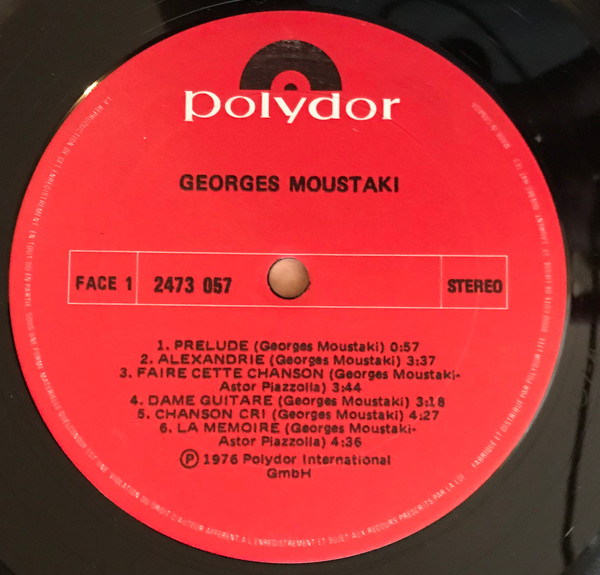 Georges Moustaki - Moustaki [Vinyl] | Polydor (2473 057) - 2