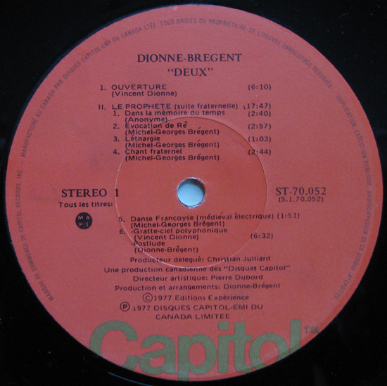 Dionne-Brégent - Deux | Capitol Records (ST-70.052) - 3