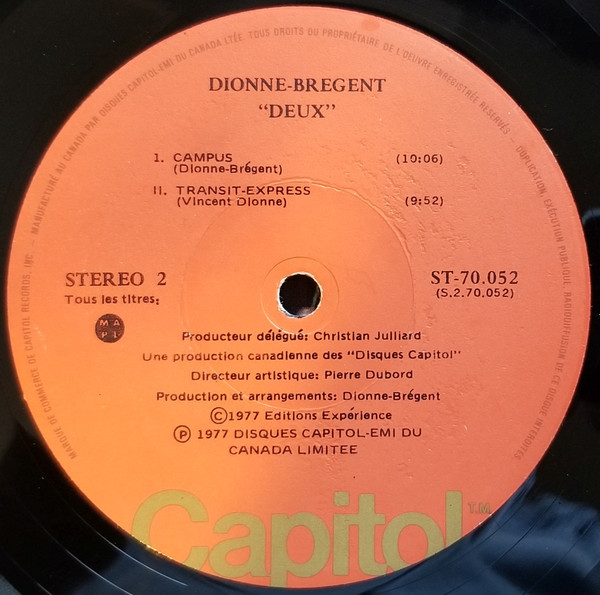Dionne-Brégent - Deux | Capitol Records (ST-70.052) - 4