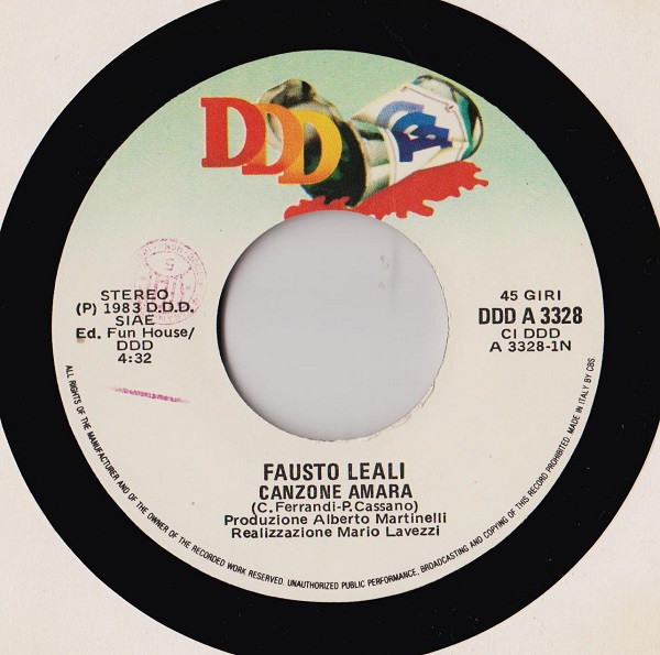 Fausto Leali - Canzone Amara | DDD (DDD-A-3328) - 3
