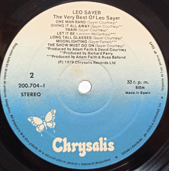 Leo Sayer - The Very Best Of Leo Sayer | Chrysalis (200.704-I) - 4 Leo Sayer - The Very Best Of Leo Sayer | Chrysalis (200.704-I) - 4