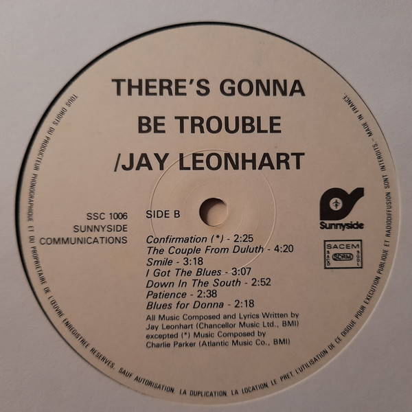 Jay Leonhart With Joe Beck - There's Gonna Be Trouble... | Sunnyside (SSC-1006) - 4